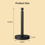 3.9 lb Heavy-Duty Paper Towel Holder with Weighted Countertop Base, Black - Image 3