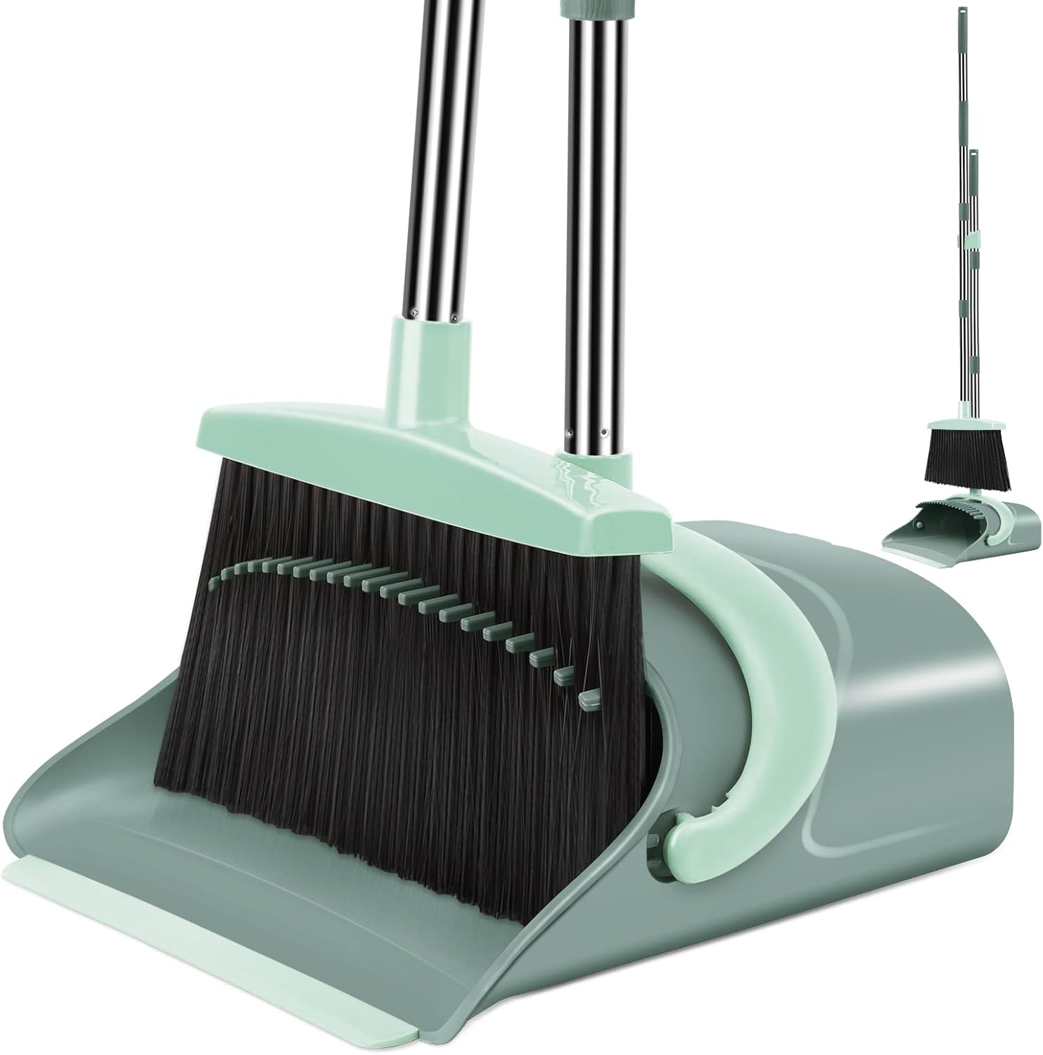 61BhCMLwz6L._AC_SL1500_ Broom and dustpan set, long-handled dustpan, broom and dustpan combo set - Image 1